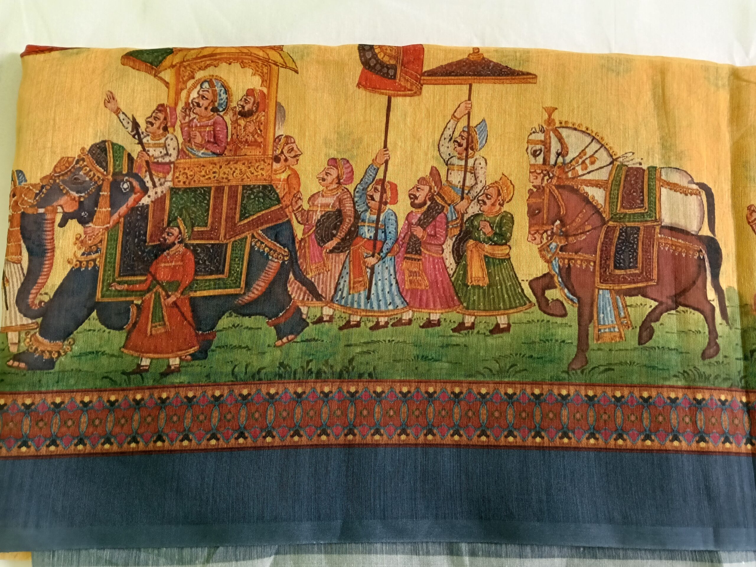 Yellow Fancy Saree with Rich Heritage - Image 4